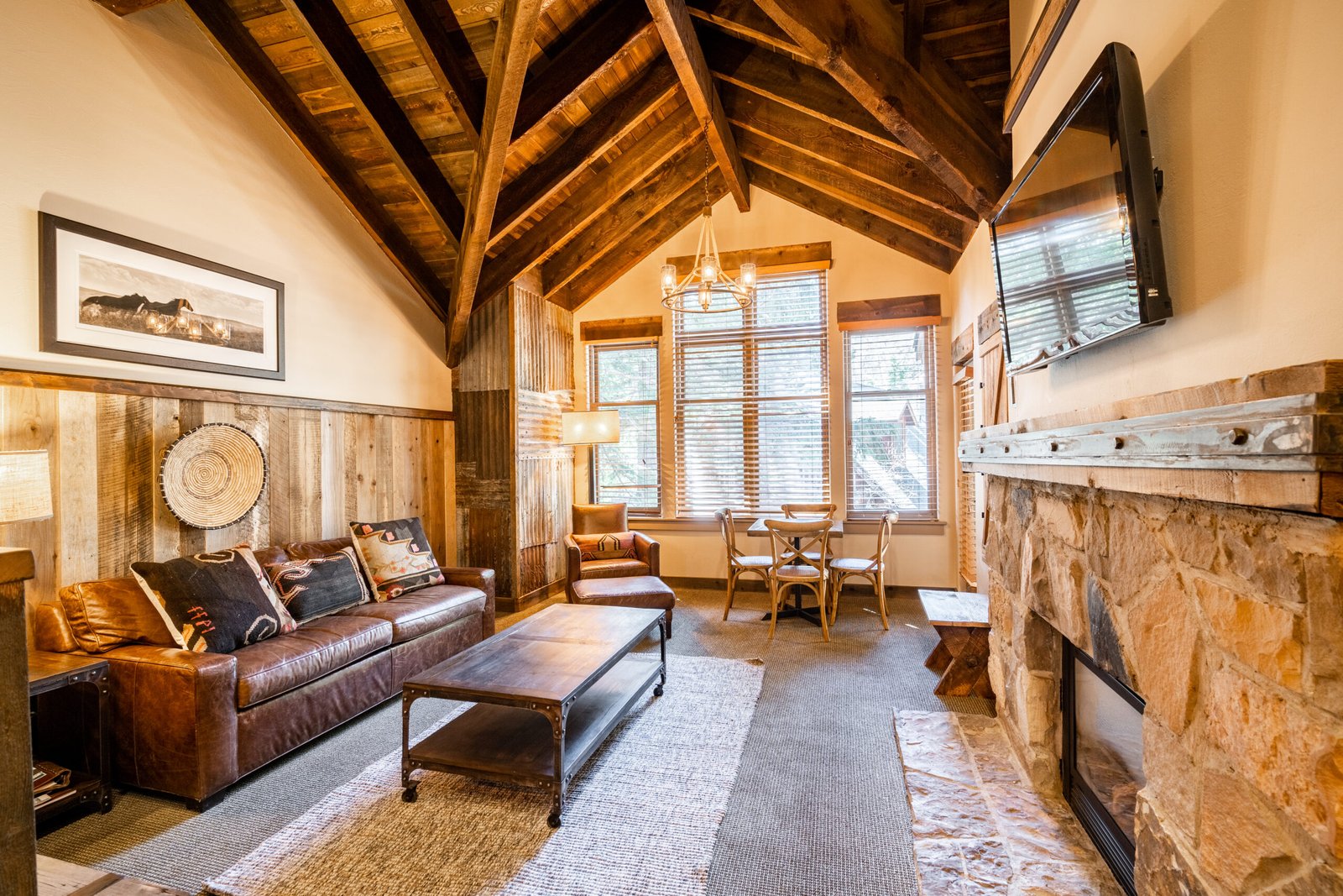 Cozy cabin nestled in the woods